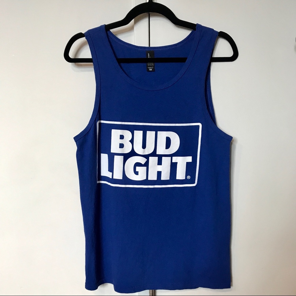 Bud Light Blue Cotton Tank Top
